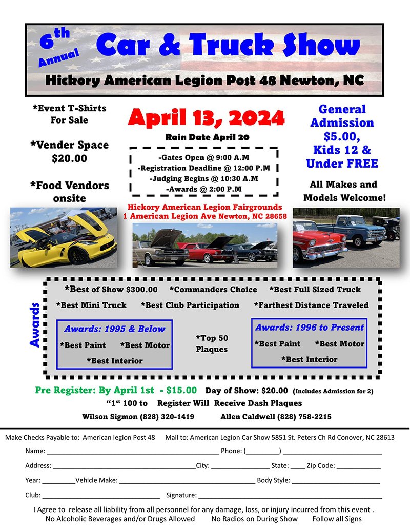 Car Show April 13, 2024